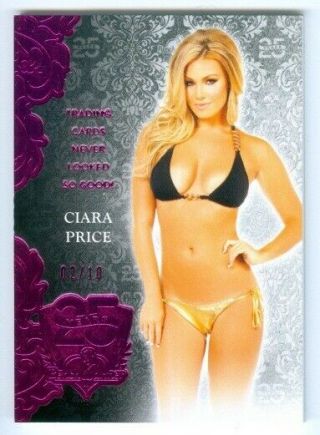 Ciara Price " Pink Base Card /10 " Benchwarmer 25th Anniversary