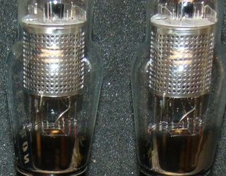 NOS PAIR WESTERN ELECTRIC 348 - A 348A TUBE ' S SQUARE GETTER STRONG SHAPE 6