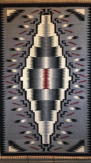 Newly Woven Navajo Rug Named Two Gray Hills