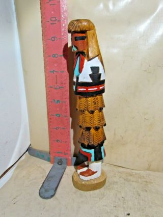 Shalako Hopi/zuni Kachina Doll - Made Of Cottonwood,  Signed Hayes - No Damage