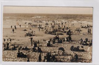 Vintage Postcard Surfing At Kirra Beach Queensland Real Photo 1920s