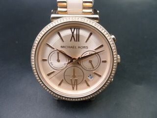 Old Stock Michael Kors Sofie Mk6560 Rose Gold Chronograph Quartz Women Watch
