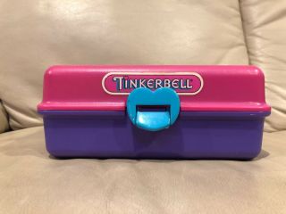 Rare Vtg 1991 Pink & Purple Tinkerbell Redbox Cosmetic Makeup Organizer 22102