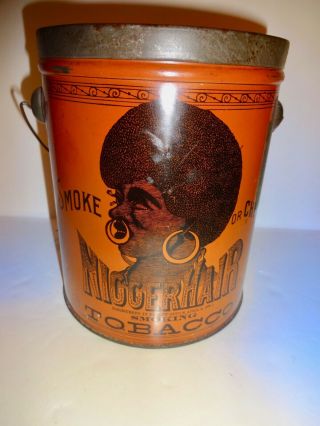 Vintage Bigger Hair Tobacco Tin Advertising