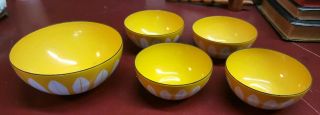 Vintage Cathrineholm of Norway Yellow Bowls 2