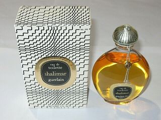 Vintage Guerlain Shalimar Perfume Bottle & Box - Edt 3 Oz - Open - 3/4,  Full