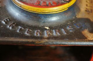 Antique Enterprise Iron Coffee Grinder Mill Gold Decals Red 6