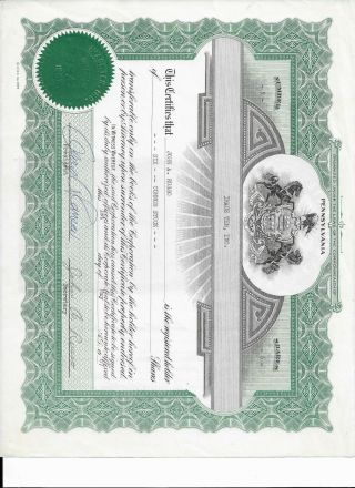 John Russo,  Nold Stock Certificate