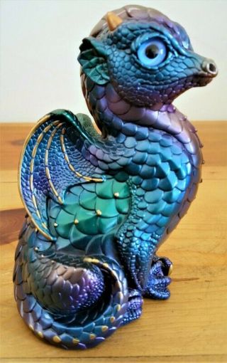Windstone Editions Peacock Fledgling Dragon (retired) 510 - P Very Good