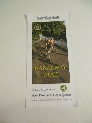 York State Canal Trail Erie Champlain Oswego Brochure Pamphlet & Map Box Bp5