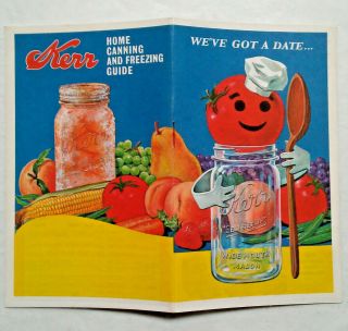 Vintage Kerr Mason Jar Home Canning And Freezing Guide Booklet Advertising