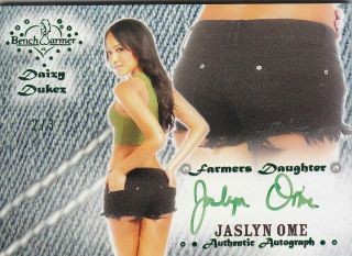 2015 Benchwarmer Daizy Dukez Jaslyn Ome Farmers Daughter Autograph Butt Card /3