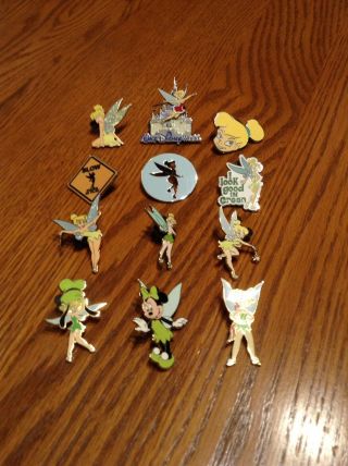 Tinkerbell Official Trading Pins - Set Of 12