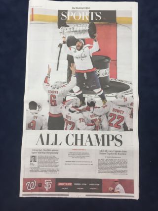 Washington Capitals Stanley Cup Champions Washington Post Ovechkin Collector ' s 2