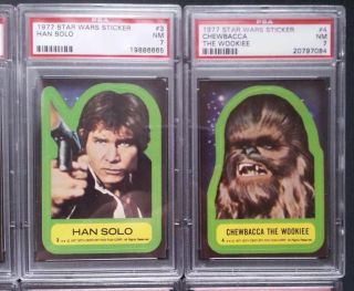 1977 Topps Star Wars 1st Series Complete Card Sticker Set of 11 PSA 8 Luke Leia 3