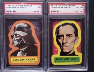 1977 Topps Star Wars 1st Series Complete Card Sticker Set of 11 PSA 8 Luke Leia 5