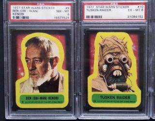 1977 Topps Star Wars 1st Series Complete Card Sticker Set of 11 PSA 8 Luke Leia 6