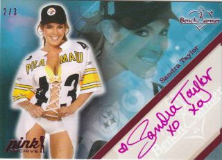 2015 Benchwarmer Pink Archive Sandra Taylor Pink Autograph Card /3