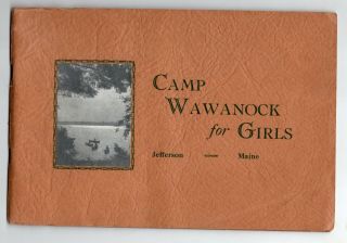 1933 Camp Wawanock For Girls In Jefferson,  Maine