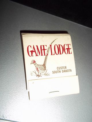 Matchbook Game Lodge Custer South Dakota