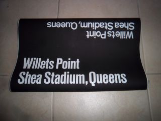 Nyc Subway Sign Willets Point Shea Stadium Queens Citi Field Ny Mets Roll Sign