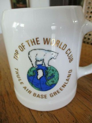 Top Of The World Thule Air Base Greenland Stein Mug Ceramic Vintage Polar Bear