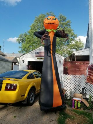 Halloween Phantasm Pumpkin Reaper Inflatable Airblown 12 Ft Home Accents Led