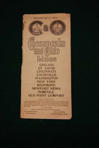 C & O Ry Public Timetable 1914