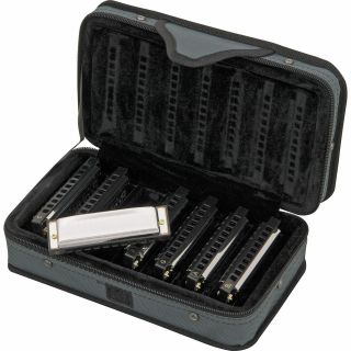 Hohner Blues Band 7 Piece Harmonica Set With Harp Carry Case A Bb C D E F G 2