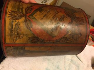RARE BROTHER JONATHAN ANTIQUE TOBACCO TIN BY FF ADAMS & CO 5
