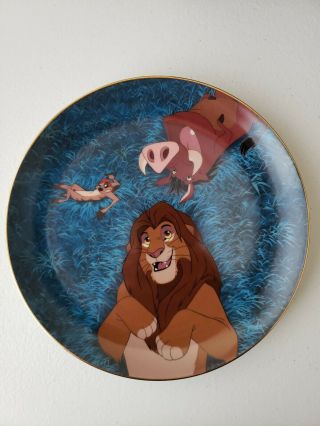 Disney The Lion King " Stargazing " Collectible Plate Bradford Exchange