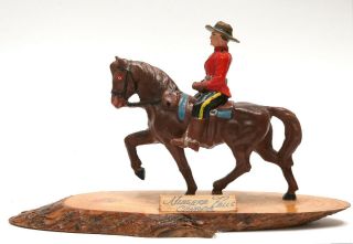 2 Vintage Hand Painted Souvenirs from Niagara Falls R Mounted Police & Indian 7