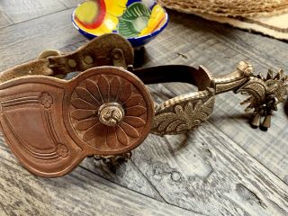 Gorgeous E Garcia spurs and Leather straps by Ron Reed Lyon Colo 4