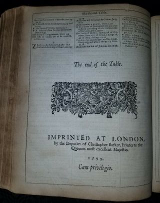 1599 Geneva Bible - Christopher Barker,  London Protestant Beecher ' s 1630 edition 11