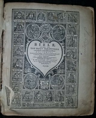 1599 Geneva Bible - Christopher Barker,  London Protestant Beecher 