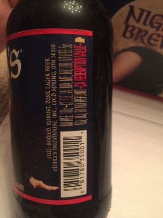 Elvira ' s Night Brew Mistress of the Dark 6 Beer Bottles W Cap Carrying Case 1996 8