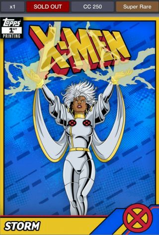 Topps Marvel Collect - Retro X - Men 1st Printing Storm