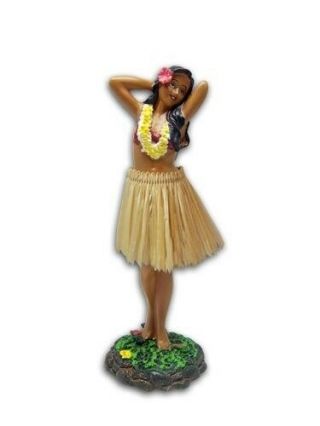 Dashboard Dancer Hula Doll Hawaiian Girl Bobble Surf Placing Pose 7 "