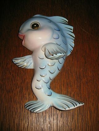 Vintage Lefton Ceramic Fish Wall Plaque Figurine 60419