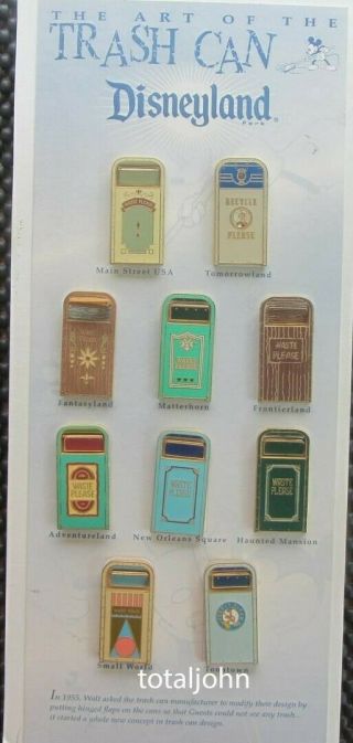 Disney Dlr Cast Art Of The Trash Can Series Le 3000 10 Pin Set