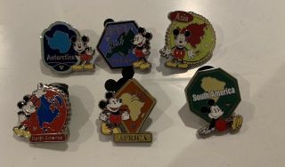 Disney Pins Wdw Continents Series 6 Pins