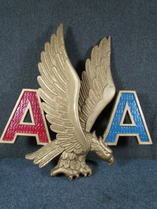 Rare Antique 1940s American Airlines Carved Wood Eagle Airport Emblem Sign