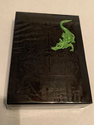 Metallic Green Gatorbacks Playing Cards Deck By David Blaine