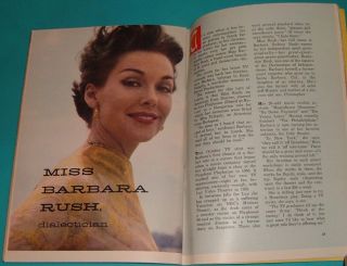 1959 Tv Guide Article Barbara Rush Actress Ilona Telegdy Wardrobe Revue Studios