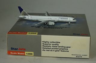 Starjets Sjcoa060a Boeing 757 - 224 Continental Airlines N13110 In 1:500 Scale