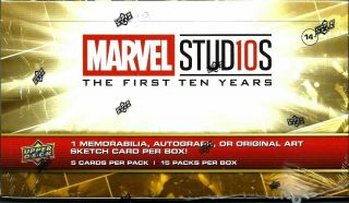 2019 Upper Deck Marvel Studios The First 10 Years Factory Hobby Box Auto