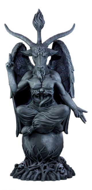 3 Feet Large Satanic Sabbatic Goat Baphomet Statue Occultic Idol Figurine