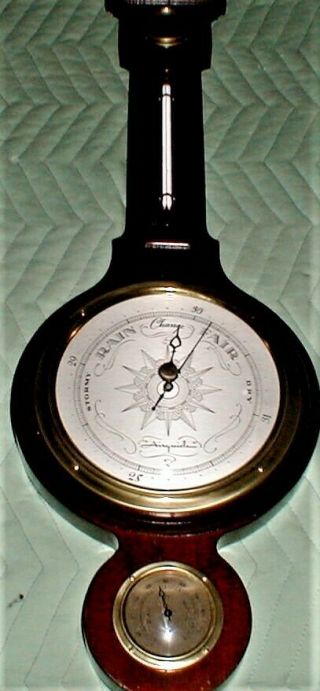 Vintage 29 " Tall Airguide Banjo Thermometer Barometer Hygrometer Weatherstation