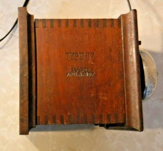 Western Electric Type 57 Wooden Ringer Box for Antique and Vintage Telephones 4