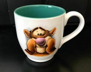 2 Disney Tigger (paws On Face) Winnie The Pooh Coffee Cup Mug Large 16 Oz.